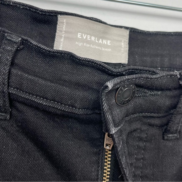 Everlane The Authentic Stretch High Rise Skinny Ankle Jeans Black Size 29 - Picture 9 of 15